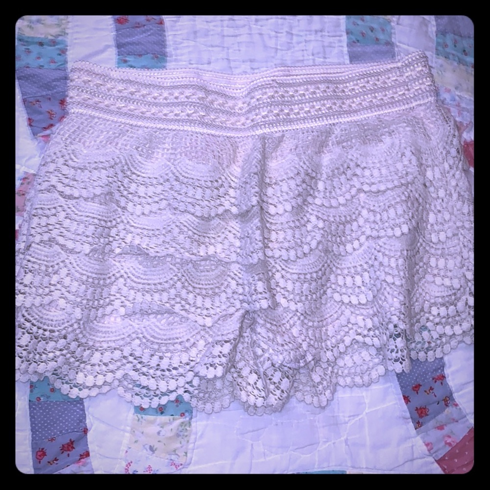 No boundaries crochet shorts